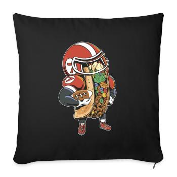 Taco Football American National League - Sofa pillowcase 17,3'' x 17,3'' (45 x 45 cm) - black - Front