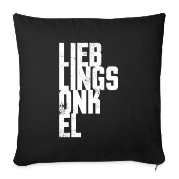 Favorite Uncle - Gift best uncle - Sofa pillowcase 17,3'' x 17,3'' (45 x 45 cm) - black - Front