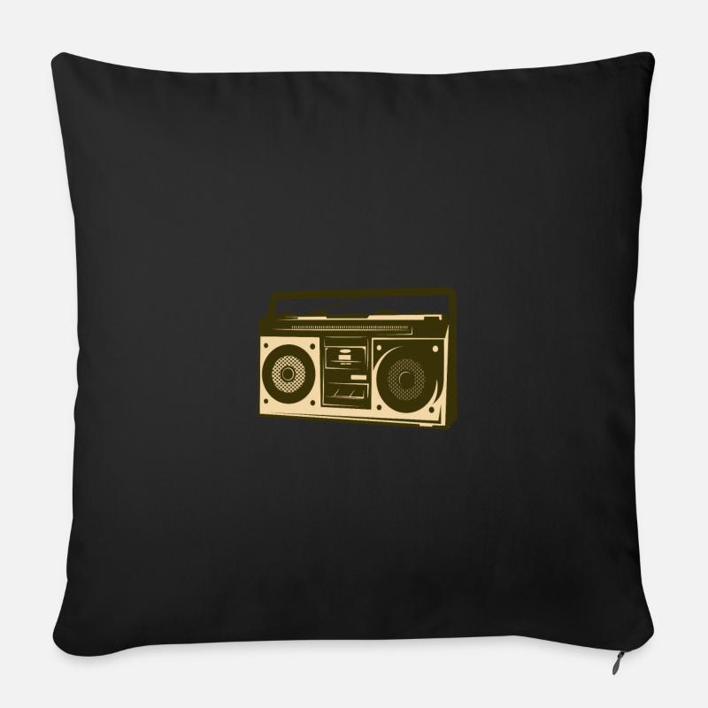 Radio - Sofakissenbezug 45 x 45 cm - Schwarz