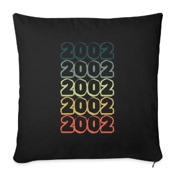 en 2002 - Housse de coussin décorative 45 x 45 cm - noir - Devant
