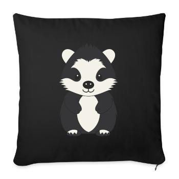 Baby Badger - Sofa pillowcase 17,3'' x 17,3'' (45 x 45 cm) - black - Front