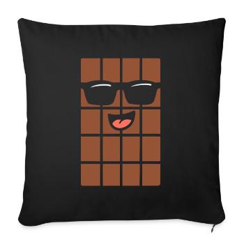 Chocolate - Sofa pillowcase 17,3'' x 17,3'' (45 x 45 cm) - black - Front