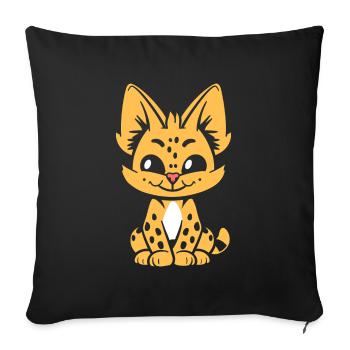Serval - Sofakissenbezug 45 x 45 cm - Schwarz - Vorne