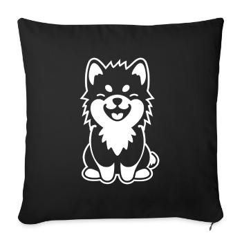 Pomsky - Sofa pillowcase 17,3'' x 17,3'' (45 x 45 cm) - black - Front