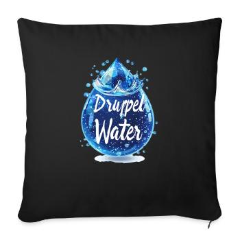 gouttes d’eau - Housse de coussin décorative 45 x 45 cm - noir - Devant
