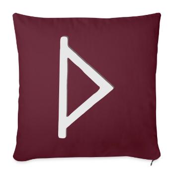 Futhark Runic Alphabet Thurisaz - Sofa pillowcase 17,3'' x 17,3'' (45 x 45 cm) - burgundy - Front