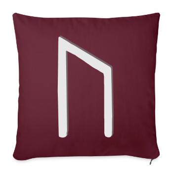 Futhark Runic Alphabet Uruz - Sofa pillowcase 17,3'' x 17,3'' (45 x 45 cm) - burgundy - Front