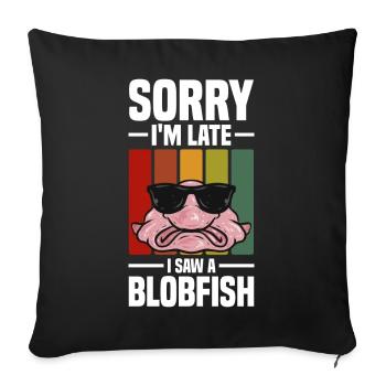 Blobfisch - Sofakissenbezug 45 x 45 cm - Schwarz - Vorne