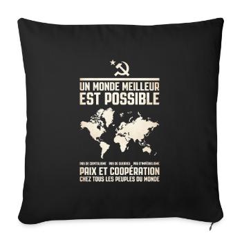 A Better World 2 - Sofa pillowcase 17,3'' x 17,3'' (45 x 45 cm) - black - Front