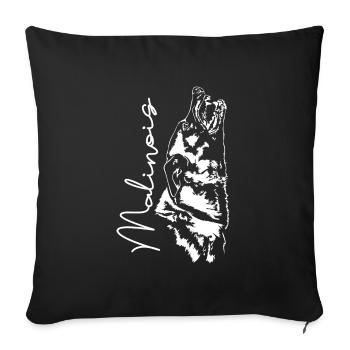 MALINOIS Dog Sports Dogs Dog Mali IGP Wilsigns - Sofa pillowcase 17,3'' x 17,3'' (45 x 45 cm) - black - Front