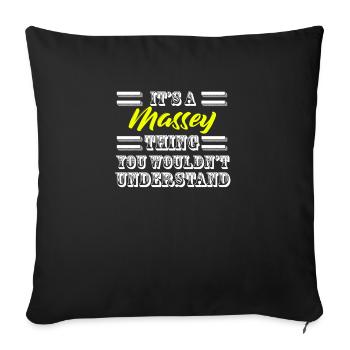 Son A Massey Thing Nom de famille Fierté - Housse de coussin décorative 45 x 45 cm - noir - Devant