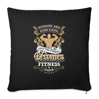 Entraînement Fitness Trainer Bench Press - Housse de coussin décorative 45 x 45 cm - noir - Devant