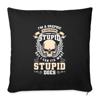 Designer Artist - Sofa pillowcase 17,3'' x 17,3'' (45 x 45 cm) - black - Front