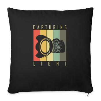 Lustiges Fotograf Geschenk Fotografie - Sofakissenbezug 45 x 45 cm - Schwarz - Vorne