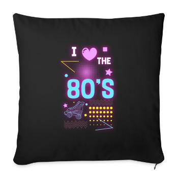 Luminous Colors Cool Nostalgia Party - Sofa pillowcase 17,3'' x 17,3'' (45 x 45 cm) - black - Front
