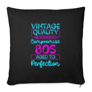 Luminous colours Cool Nostalgia - Sofa pillowcase 17,3'' x 17,3'' (45 x 45 cm) - black - Front