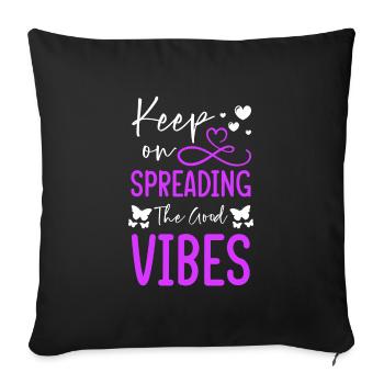 Motivation Aimez-vous Amour de soi - Housse de coussin décorative 45 x 45 cm - noir - Devant