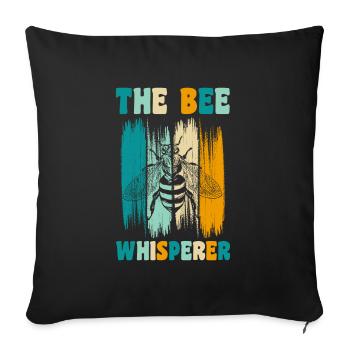 Bee Flying Animal - Sofa pillowcase 17,3'' x 17,3'' (45 x 45 cm) - black - Front