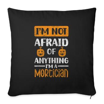 Cercueil de profession funéraire - Housse de coussin décorative 45 x 45 cm - noir - Devant