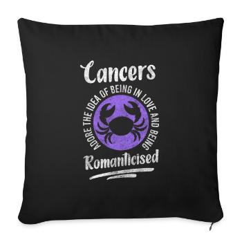 Cancer Astrologie Élément Eau - Housse de coussin décorative 45 x 45 cm - noir - Devant