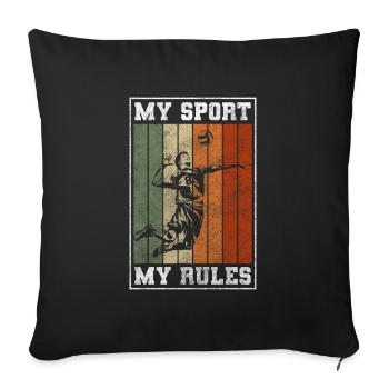 Volleyball Player Training Beach Volleyball - Sofa pillowcase 17,3'' x 17,3'' (45 x 45 cm) - black - Front