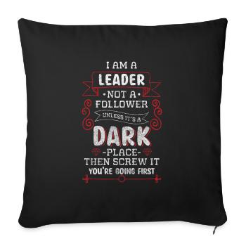 Chef de département Employé - Housse de coussin décorative 45 x 45 cm - noir - Devant
