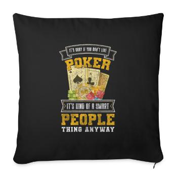 Jeu de cartes Deck Double Head All In - Housse de coussin décorative 45 x 45 cm - noir - Devant