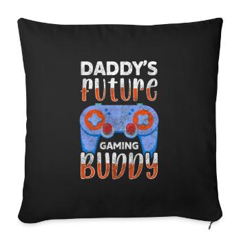 Baby Dad Love Belly - Sofa pillowcase 17,3'' x 17,3'' (45 x 45 cm) - black - Front