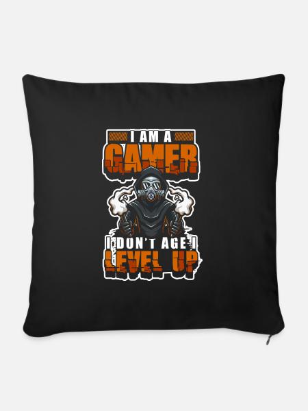 PC Online Gaming Grafik - Sofakissenbezug 45 x 45 cm - Schwarz