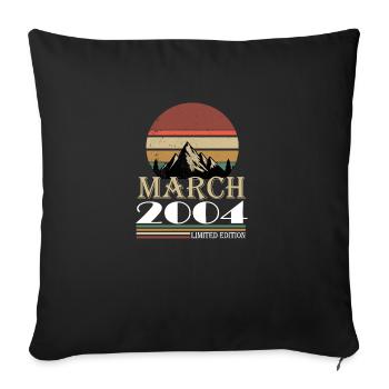 Les légendes sont nées en mars 2004 Édition limitée - Housse de coussin décorative 45 x 45 cm - noir - Devant
