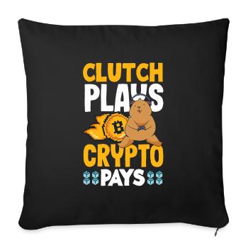 Cryptocurrency Rewards Gaming Blockchain Gamer - Sofa pillowcase 17,3'' x 17,3'' (45 x 45 cm) - black - Front
