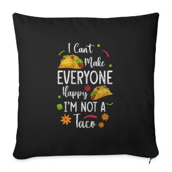 Taco Celebrations Cinco de Mayo - Sofa pillowcase 17,3'' x 17,3'' (45 x 45 cm) - black - Front