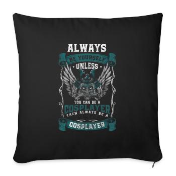 Costume Kawaii Japon Art - Housse de coussin décorative 45 x 45 cm - noir - Devant