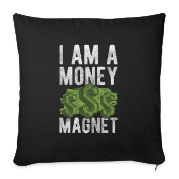 Wealth Finance Happiness Business - Sofa pillowcase 17,3'' x 17,3'' (45 x 45 cm) - black - Front