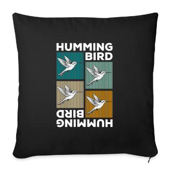 Vie animale des oiseaux - Housse de coussin décorative 45 x 45 cm - noir - Devant