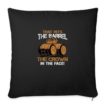 Frappe la couronne du tonneau! - Denglish dit Denglish - Housse de coussin décorative 45 x 45 cm - noir - Devant