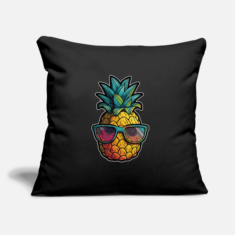 Drôle de fruit d’ananas Housse de coussin décorative 45 x 45 cm