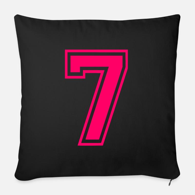 7 - Sofakissenbezug 45 x 45 cm - Schwarz