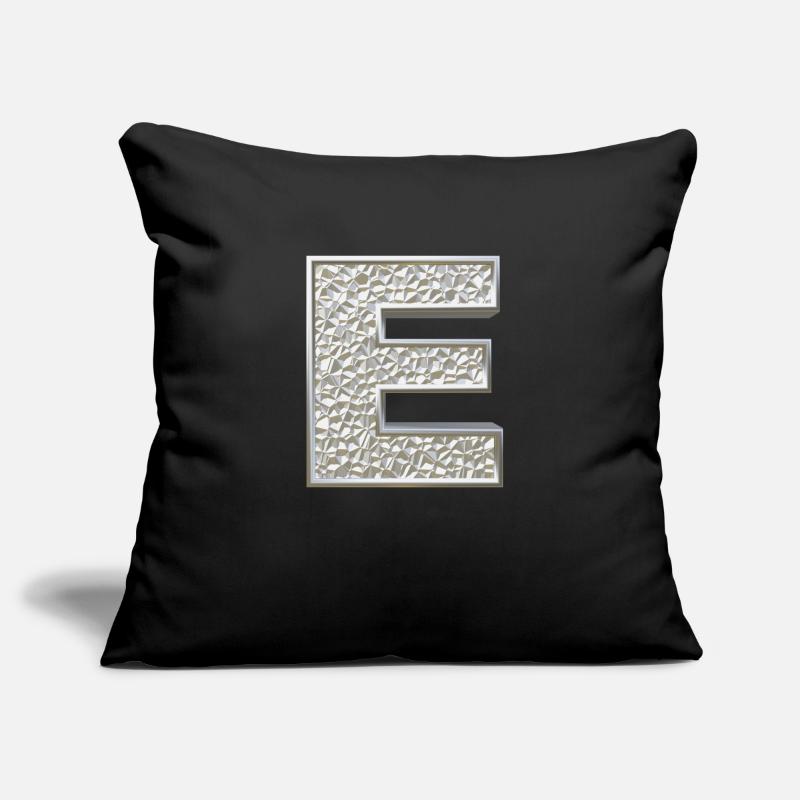 E, letter, letter E, initial, initial E, monogram, Sofakissenbezug 45 x 45 cm