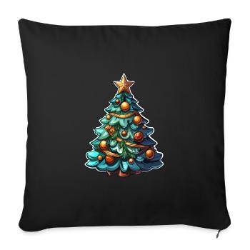 Christmas tree in a class of its own - Sofa pillowcase 17,3'' x 17,3'' (45 x 45 cm) - black - Front