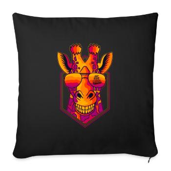 Keep moving forward - Sofa pillowcase 17,3'' x 17,3'' (45 x 45 cm) - black - Front
