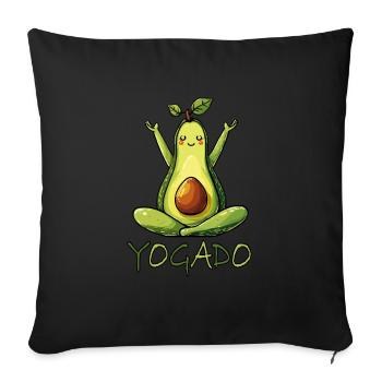 Yogado - The Fruit of Yoga - Sofa pillowcase 17,3'' x 17,3'' (45 x 45 cm) - black - Front