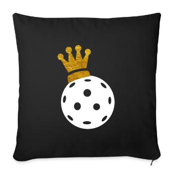 Pickleball Crown For the King and Queens - Sofa pillowcase 17,3'' x 17,3'' (45 x 45 cm) - black - Front