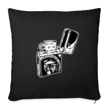 SHARP // Trojan // Lighter - Sofa pillowcase 17,3'' x 17,3'' (45 x 45 cm) - black - Front