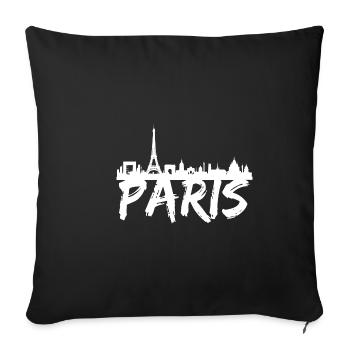 Paris France World Countries City Love Eifel - Sofa pillowcase 17,3'' x 17,3'' (45 x 45 cm) - black - Front