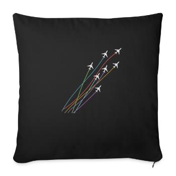 Flugzeugstaffel Fliegerstaffel Formation Flug - Sofakissenbezug 45 x 45 cm - Schwarz - Vorne