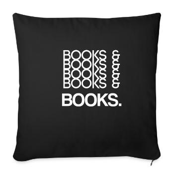 books books books books - Sofakissenbezug 45 x 45 cm - Schwarz - Vorne