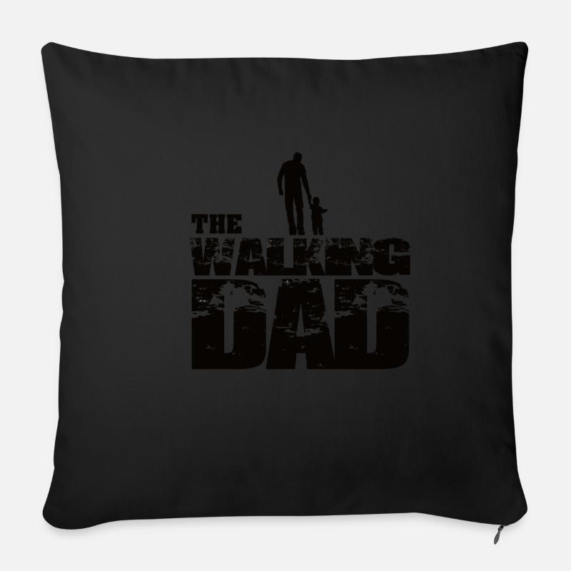 The Walking DAD #black - Sofakissenbezug 45 x 45 cm - Schwarz