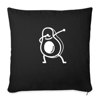 DABBING avocado - Sofa pillowcase 17,3'' x 17,3'' (45 x 45 cm) - black - Front