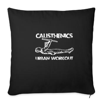 calisthenics - Sofa pillowcase 17,3'' x 17,3'' (45 x 45 cm) - black - Front